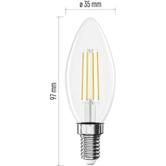 Emos ZF3D02 E14/1,8 W (25 W)/250 lm/meleg fehér filament gyertya LED izzó