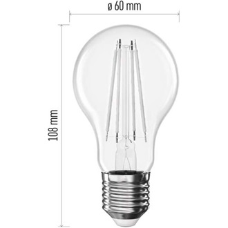 Emos ZF5D53 E27/7,8 W (75 W)/1060 lm/természetes fehér filament A60 LED izzó