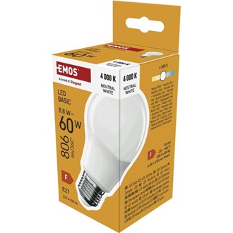 Emos ZL5F43 E27/9,4 W (60 W) /806 lm /természetes fehér LED izzó