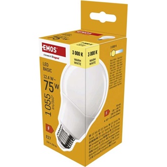 Emos ZL5F52 Basic A60 12,4W 1055lm E27 meleg fehér LED izzó