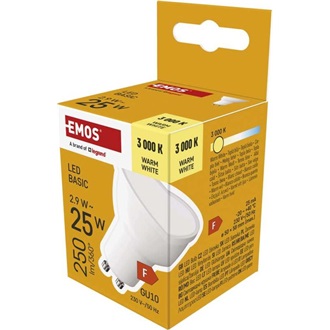 Emos ZL8F02 GU10/2,9 W (25 W)/250 lm/meleg fehér LED izzó