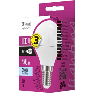 Emos ZQ1222 CLASSIC MINI 470lm E14 gömb LED fényforrás