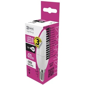 Emos ZQ3221 classic CANDLE 40W 470lumen E14 LED gyertya izzó