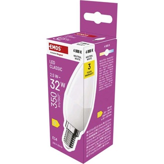 Emos ZQ3D13 Classic 2,5W 350lm E14 természetes fehér LED gyertya izzó