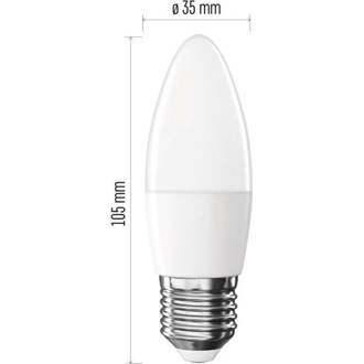 Emos ZQ4D13 E27 / 2,6 W (25 W) / 350 lm / természetes fehér classic gyertya LED izzó
