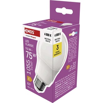 Emos ZQ5151 classic A60 75W 1060lumen E27 LED gömb izzó