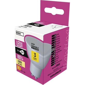 Emos ZQ8155S GU10/7W (60W)/800 lm/meleg fehér/dimmelhető Classic MR16 LED izzó