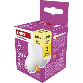 Emos ZQ8E22 classic MR16 4W 450 lm GU10 LED izzó