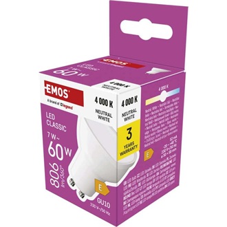 Emos ZQ8E43 classic MR16 7W 800 lm GU10 LED izzó