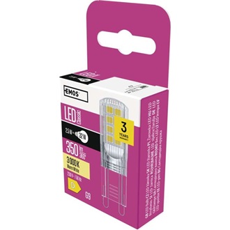 Emos ZQ9535 2,5W (32W)/350 lm/meleg fehér Classic JC /G9 LED izzó