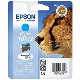 Epson C13T07124012 T0712 cyan DURABrite tintapatron Stylus D78/92/120/DX4000/4050/4400/4450 tintapatron ciánkék