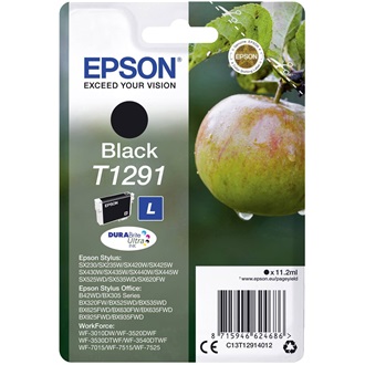 Epson C13T12914012 T1291 fekete tintapatron Stylus SX425W/SX525WD/BX305F/BX320FW/BX625FWD tintapatron fekete