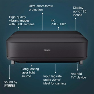 Epson EH-LS650B házimozi 3LCD gaming projektor (Android TV)