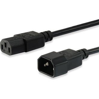 Equip C14 -> C13 M/F tápkábel 3m fekete