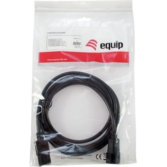 Equip C14 -> C13 M/F tápkábel 3m fekete