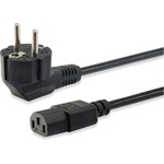 Equip villásdugó CEE 7/7 (EU) -> C13 M/F tápkábel 3m fekete