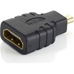 Equip HDMI micro D -> HDMI M/F adapter fekete