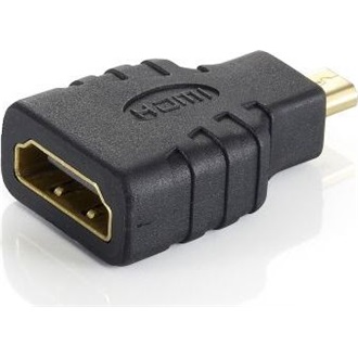 Equip HDMI micro D -> HDMI M/F adapter fekete