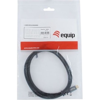 Equip USB-C 3.2 Gen2 -> USB-C 3.2 Gen2 M/M adatkábel 1m fekete PD 100W