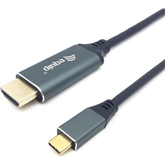 Equip USB-C / Thunderbolt -> HDMI 2.0 M/M video kábel 3m fekete-szürke