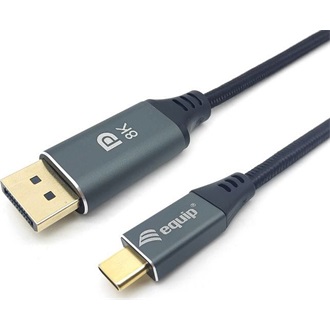 Equip USB-C / Thunderbolt -> DisplayPort 1.4 M/M video kábel 3m fekete-szürke
