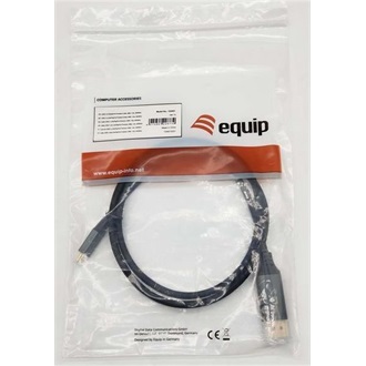 Equip USB-C / Thunderbolt -> DisplayPort 1.4 M/M video kábel 3m fekete-szürke