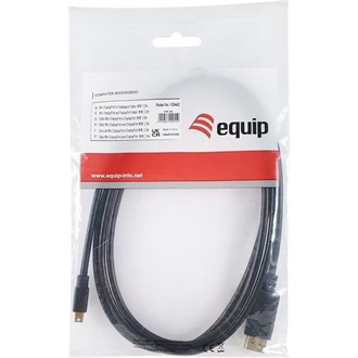 Equip Mini DisplayPort 1.2 -> DisplayPort 1.2 M/M video kábel 2m fekete