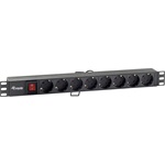 Equip 333283 8db villásdugó CEE 7/3 (EU) rack elosztó PDU 1.8m fekete