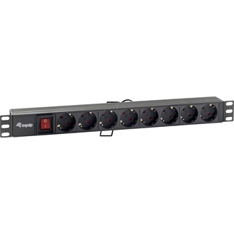 Equip 333283 8db villásdugó CEE 7/3 (EU) rack elosztó PDU 1.8m fekete