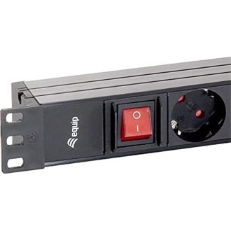 Equip 333283 8db villásdugó CEE 7/3 (EU) rack elosztó PDU 1.8m fekete