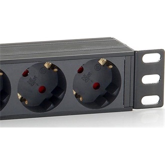 Equip 333283 8db villásdugó CEE 7/3 (EU) rack elosztó PDU 1.8m fekete