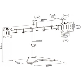 Equip 650123 17"-32" monitor tartó asztalra fekete