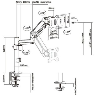 Equip 650132 13"-32" monitor tartó asztalra fekete