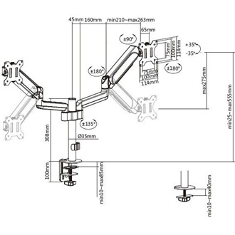 Equip 650133 17"-32" monitor tartó asztalra fekete