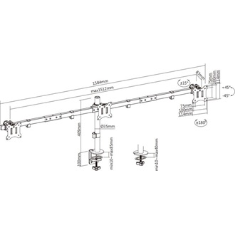 Equip 650158 13"-27" monitor tartó asztalra fekete