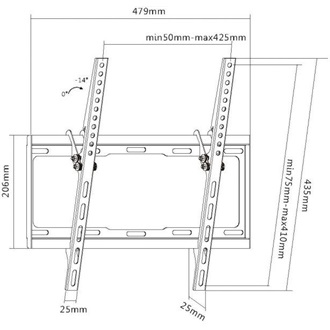 Equip 650311 32"-55" TV fali tartó fekete