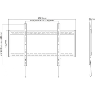 Equip 650323 60"-100" TV fali tartó fekete