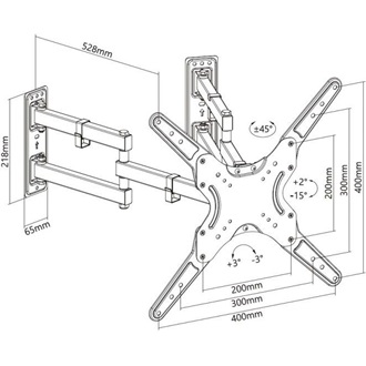 Equip 650328 23"-55" TV fali tartó fekete