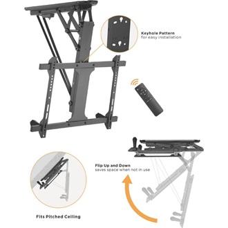 Equip 650329 Motorized Ceiling Mount Bracket 32"-70" monitor TV mennyezeti tartó fekete
