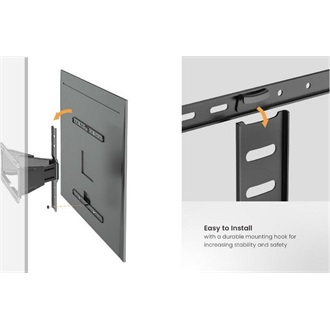 Equip 650344 Ultra-Slim Full Motion Wall Mount Bracket 43"-90" monitor TV fali tartó fekete