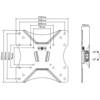Equip 650401 23"-42" TV fali tartó fekete