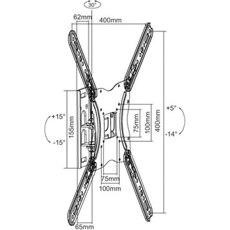 Equip 650405 23"-55" TV fali tartó fekete