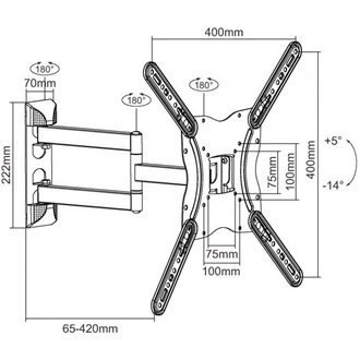 Equip 650407 23"-55" TV fali tartó fekete
