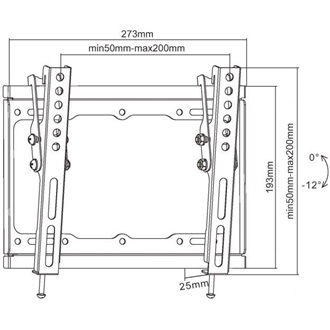 Equip 650408 23"-43" TV fali tartó fekete