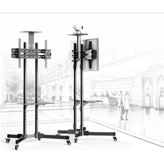 Equip 650603 37"-70" monitor TV tartó asztalra fekete-szürke