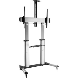 Equip 650605 60"-100" monitor TV gurulós tartó állvány fekete-ezüst