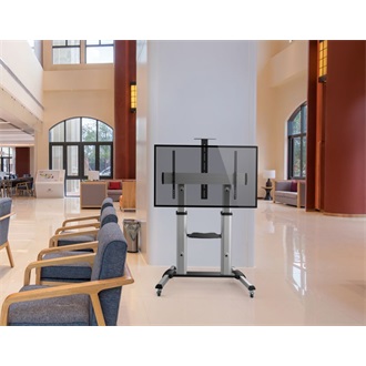 Equip 650605 60"-100" monitor TV gurulós tartó állvány fekete-ezüst