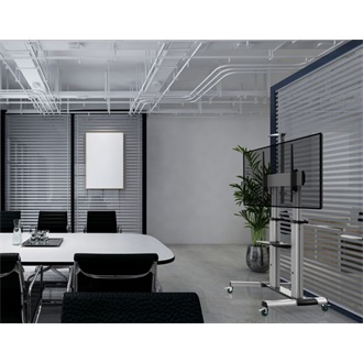 Equip 650605 60"-100" monitor TV gurulós tartó állvány fekete-ezüst