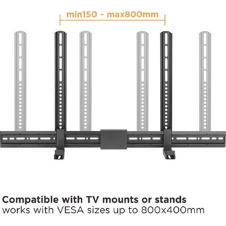 Equip 650895 Soundbar 86-155mm hangszóró fali tartó fekete