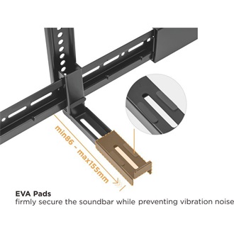 Equip 650895 Soundbar 86-155mm hangszóró fali tartó fekete